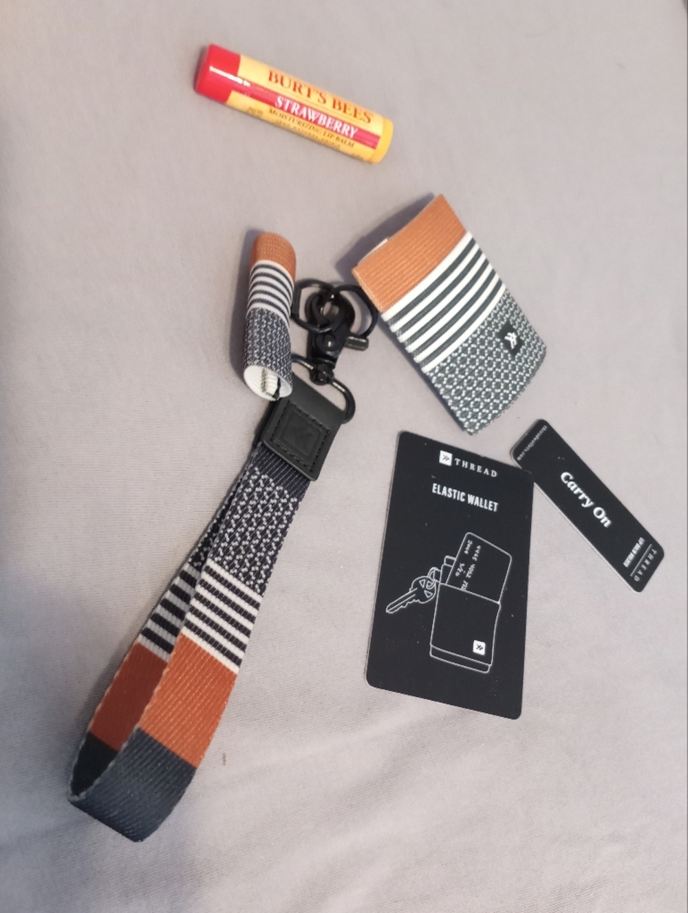 BRAND New Key Chain Set Card Holder Lipbalm Wallet Mens Women's BAG CHARM UNISEX